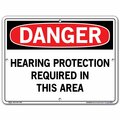 Vestil Sign, Danger, 12.5x9.5", .040, Polystyrene, SI-D-14-B-PS-040 SI-D-14-B-PS-040